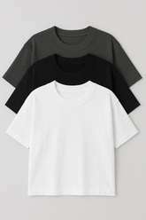Pack of 3 Basic Oversized T-shirt