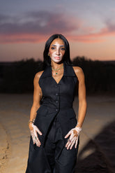 Backless Classic Vest Set
