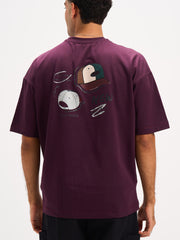 Cap Printed Round T-shirt