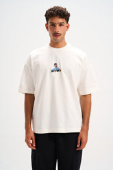 Brown Printed Round T-shirt