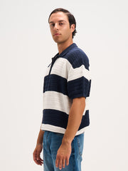 Polo Striped Quarter Zipper Knitwear
