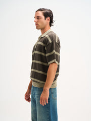 Textured Polo Buttoned Knitwear