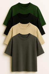 Pack Of 4 Basic Oversized T-Shirt