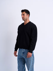 V-Neck Knitted Sweater