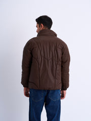 Puffer Leather Jacket