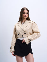 Cropped Trench Coat