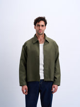 Textured Zipper Overshirt