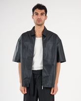 Zipper Leather Shirt