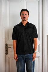 Short Sleeve Textured Polo