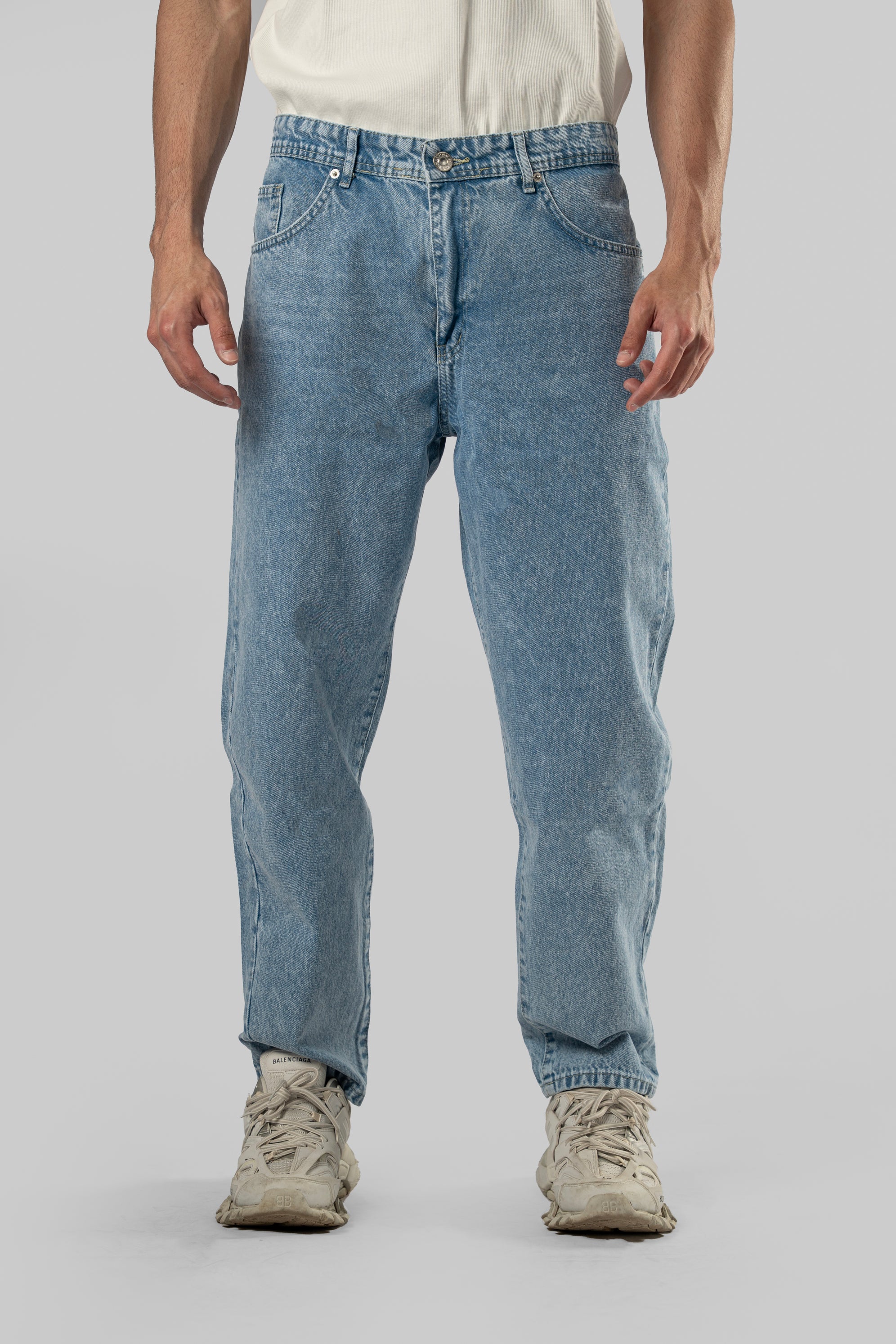 Straight Leg Denim Pants