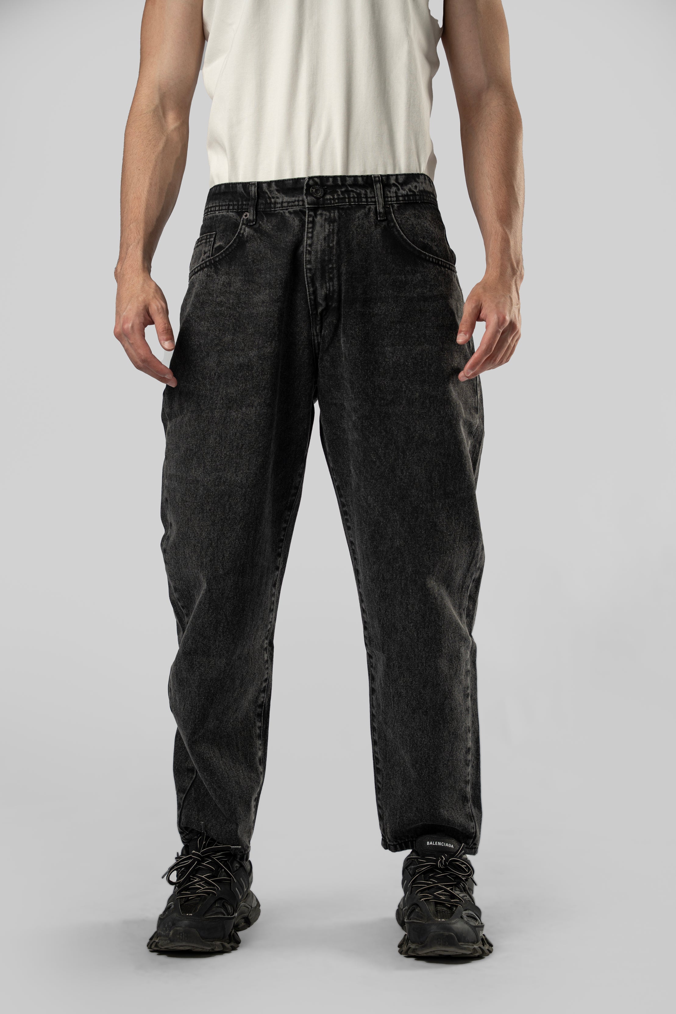 Straight Leg Denim Pants