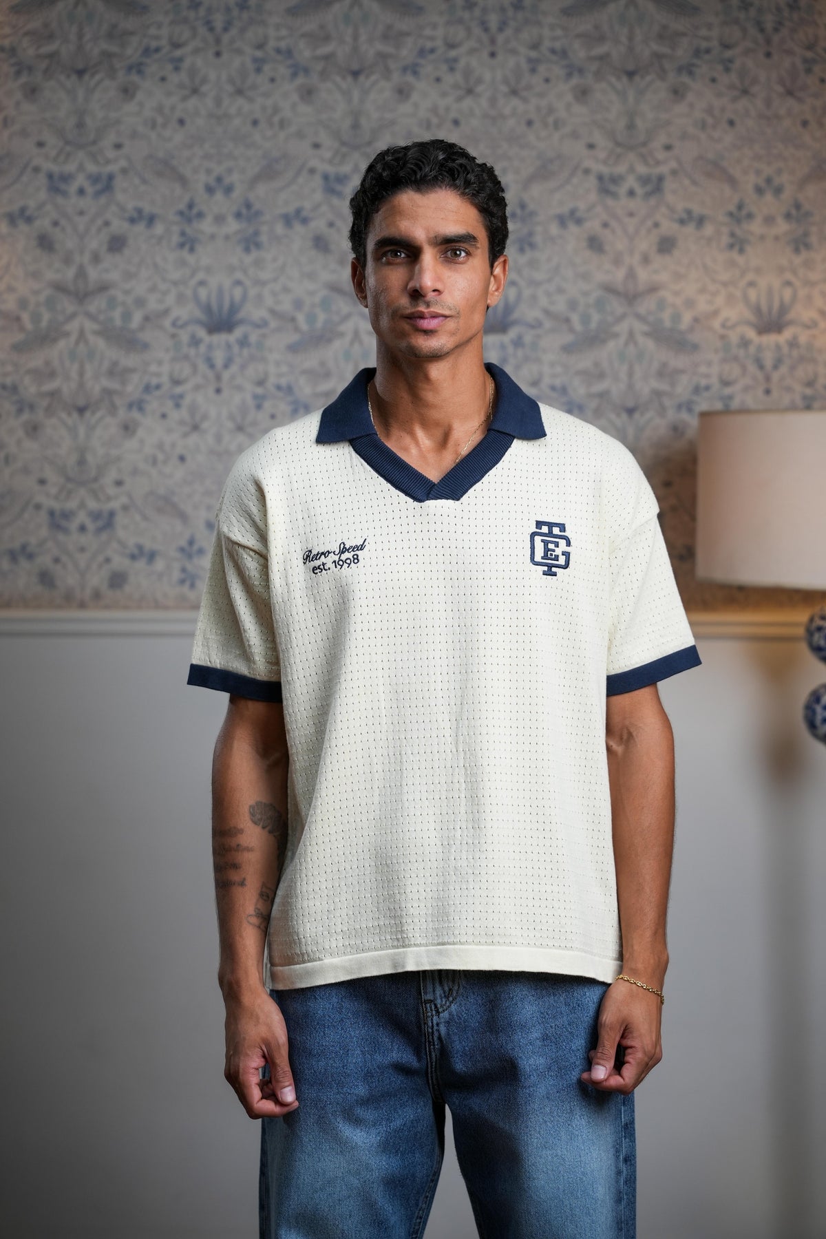 Retro Speed Knitted Polo