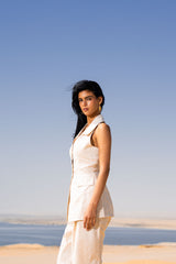 BACKLESS LINEN VEST