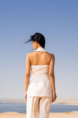 BACKLESS LINEN VEST
