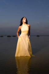 BRAID LINEN DRESS