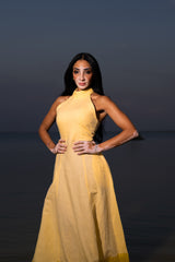 BRAID LINEN DRESS