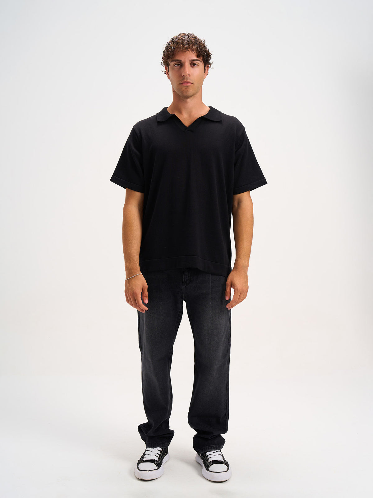 Basic Polo V-Neck Knitwear