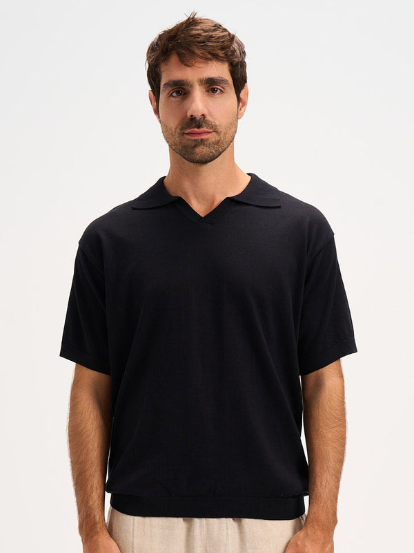 Basic Polo V-Neck Knitwear