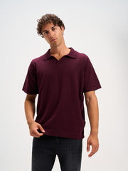 Basic Polo V-Neck Knitwear