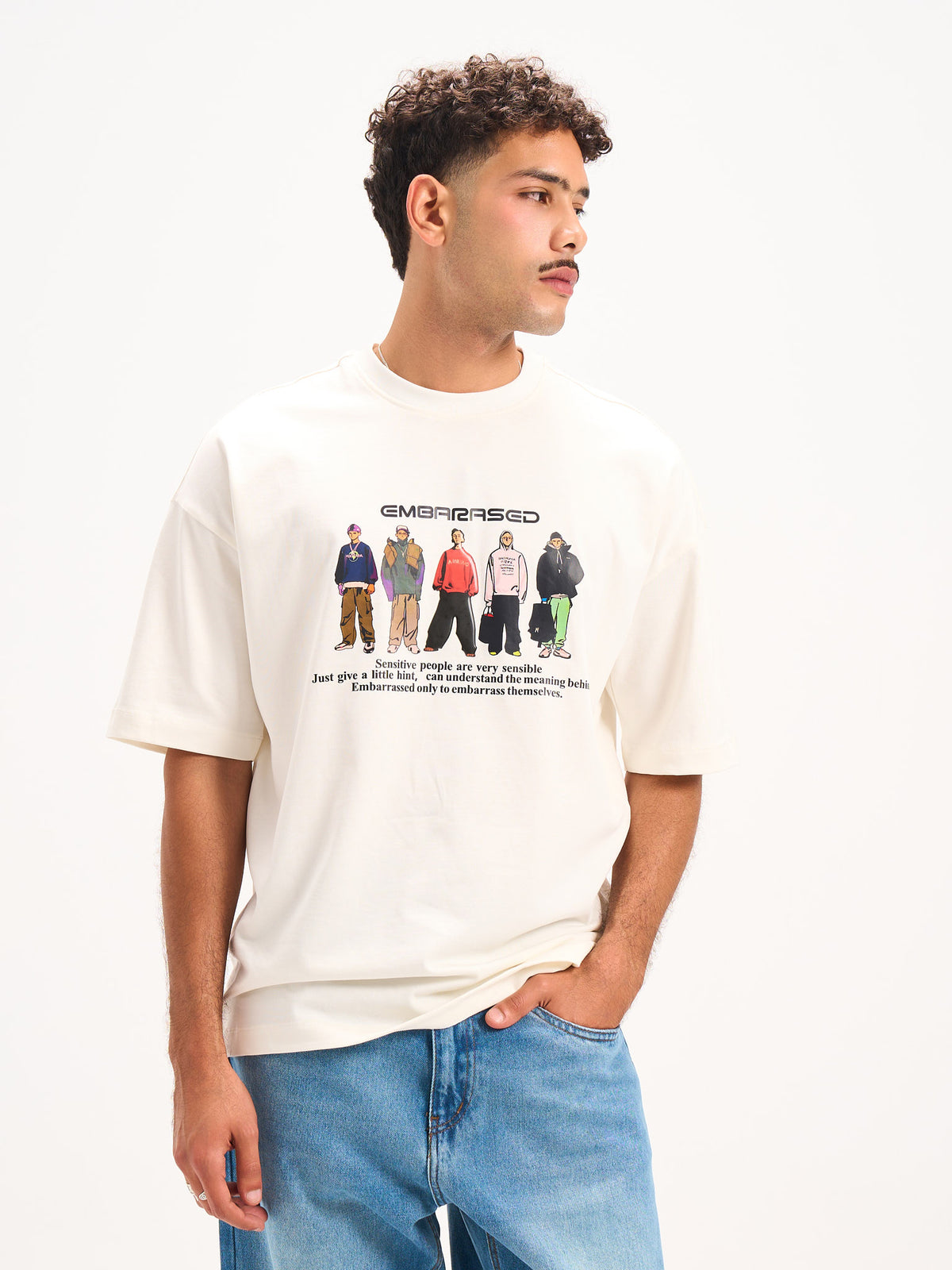 5 Guys Printed Round T-shirt