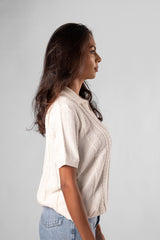 Short-Sleeved Knitted Polo