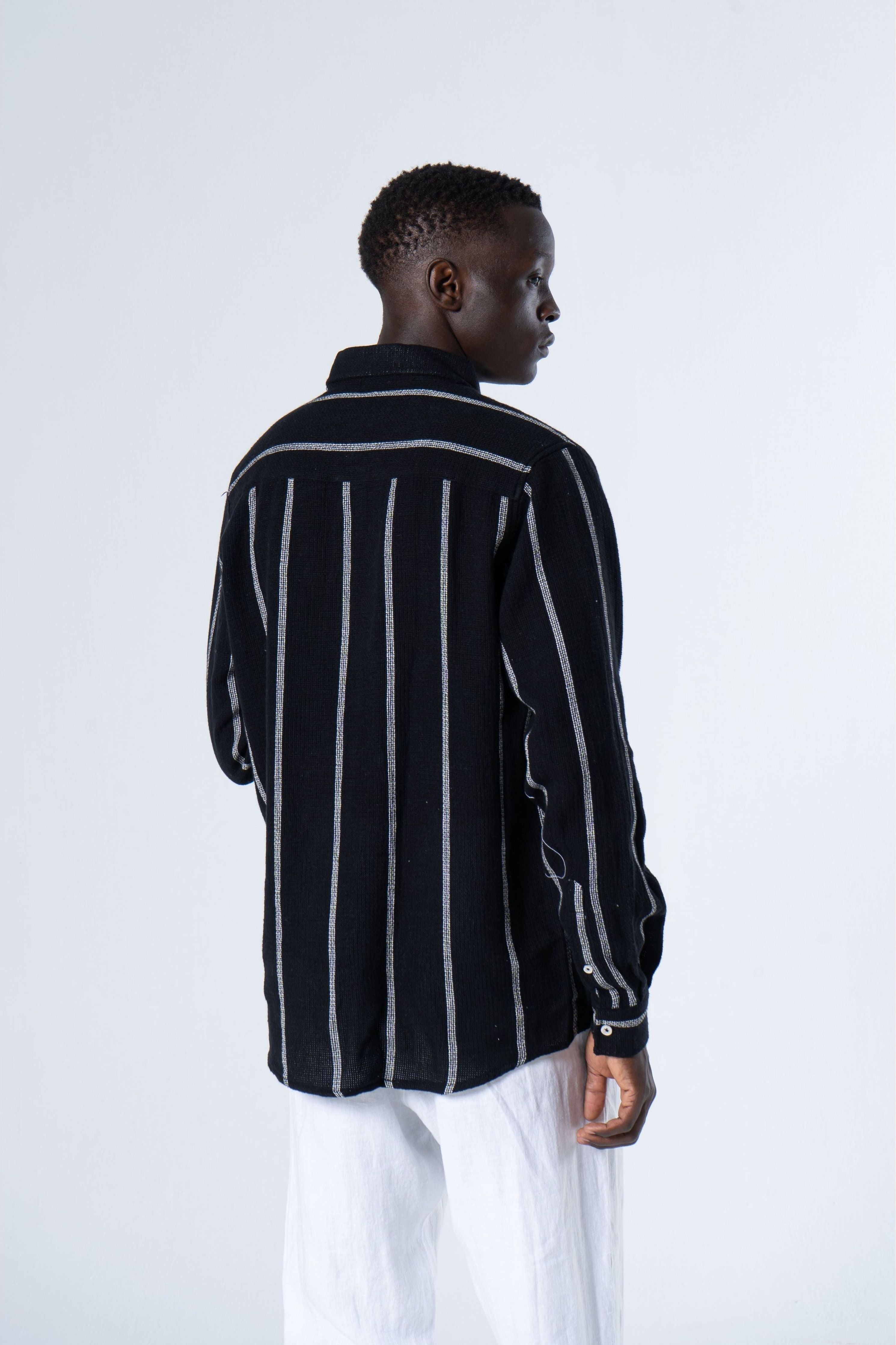 Waffle Stripped Long Sleeve shirt