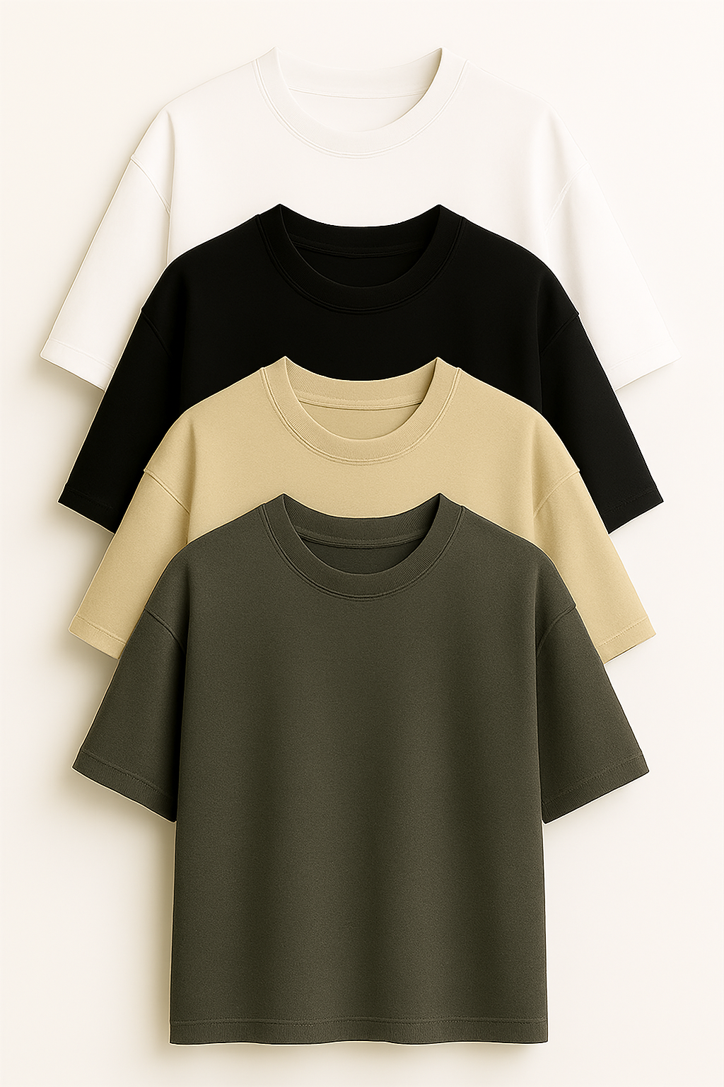 Pack Of 4 Basic Oversized T-Shirt