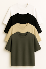 Pack Of 4 Basic Oversized T-Shirt