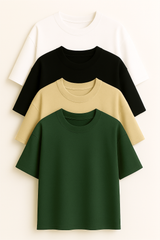 Pack Of 4 Basic Oversized T-Shirt