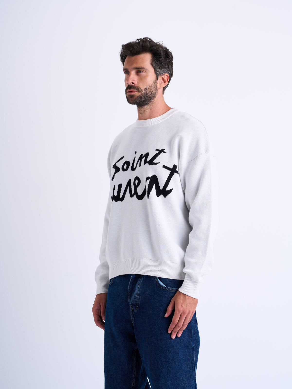 Printed Crewneck Sweater