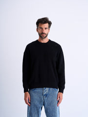 Knitted Ripped-Effect Sweater