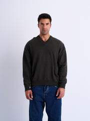 V-Neck Knitted Sweater