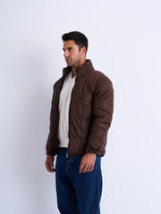 Puffer Leather Jacket