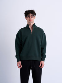 Basic Quarter Zipper Sweatshirt