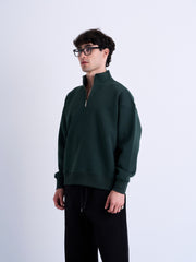 Basic Quarter Zipper Sweatshirt
