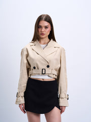 Cropped Trench Coat