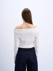 Off-Shoulder Knit Top