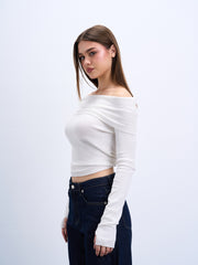 Off-Shoulder Knit Top