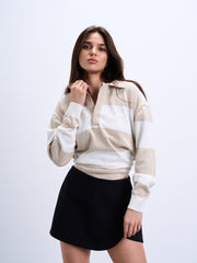 Stripped Knitted Polo