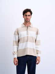 Stripped Knitted Polo