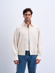 Basic Cream Overshirt