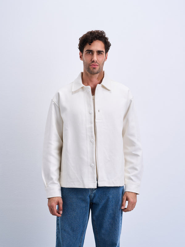 Casual White Overshirt