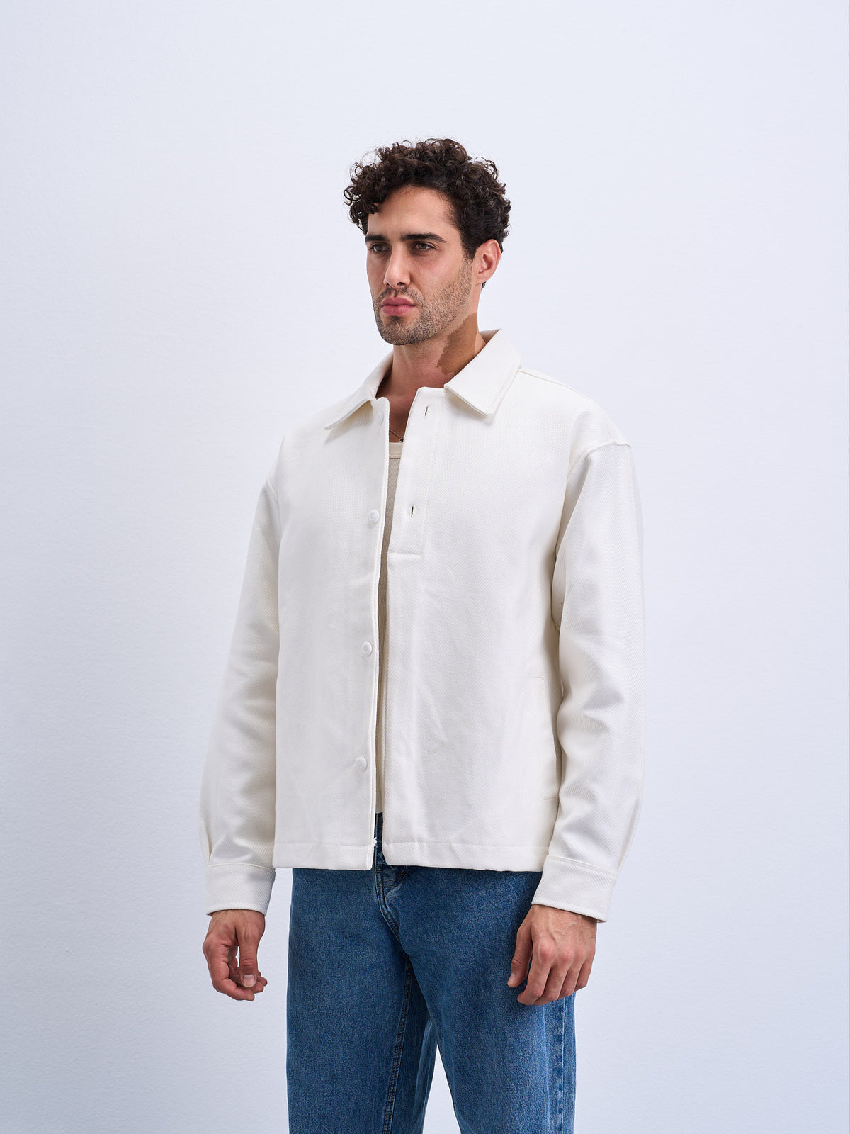 Casual White Overshirt