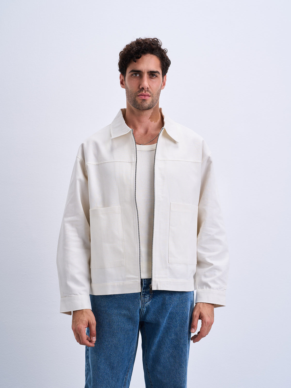 Double Pocket Zipper Overshirt