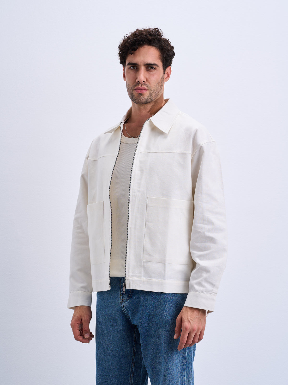 Double Pocket Zipper Overshirt