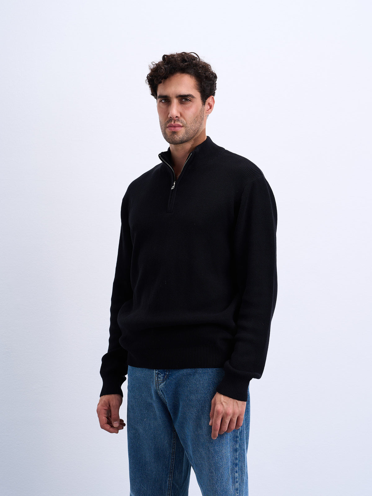 Knitted Quarter Zip
