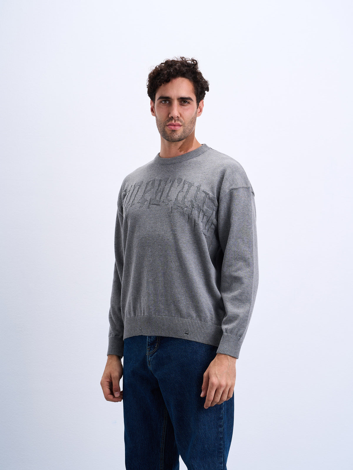 Ripped Crewneck Knitwear