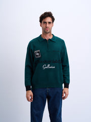 Quarter Zipper Knitted Polo
