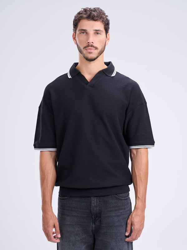 Textured Polo T-Shirt
