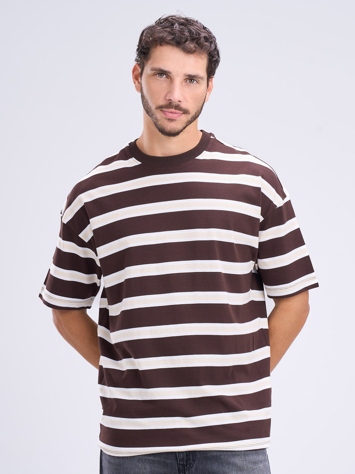 Stripped Printed T-Shirt